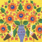 lauko gėlių puokštė