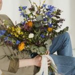 lauko gėlių puokštė