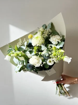 Gėlių puokštė - Veganiškas desertas