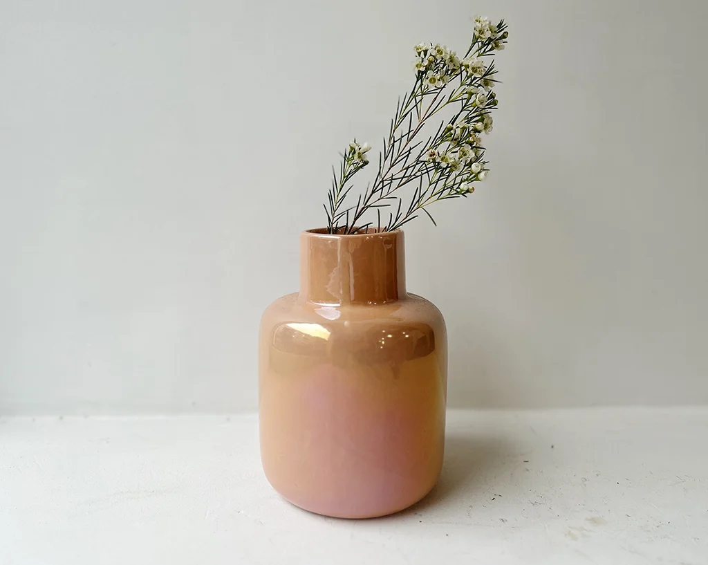 Oranžinė, blizgi vaza Oranžinė, blizgi vaza